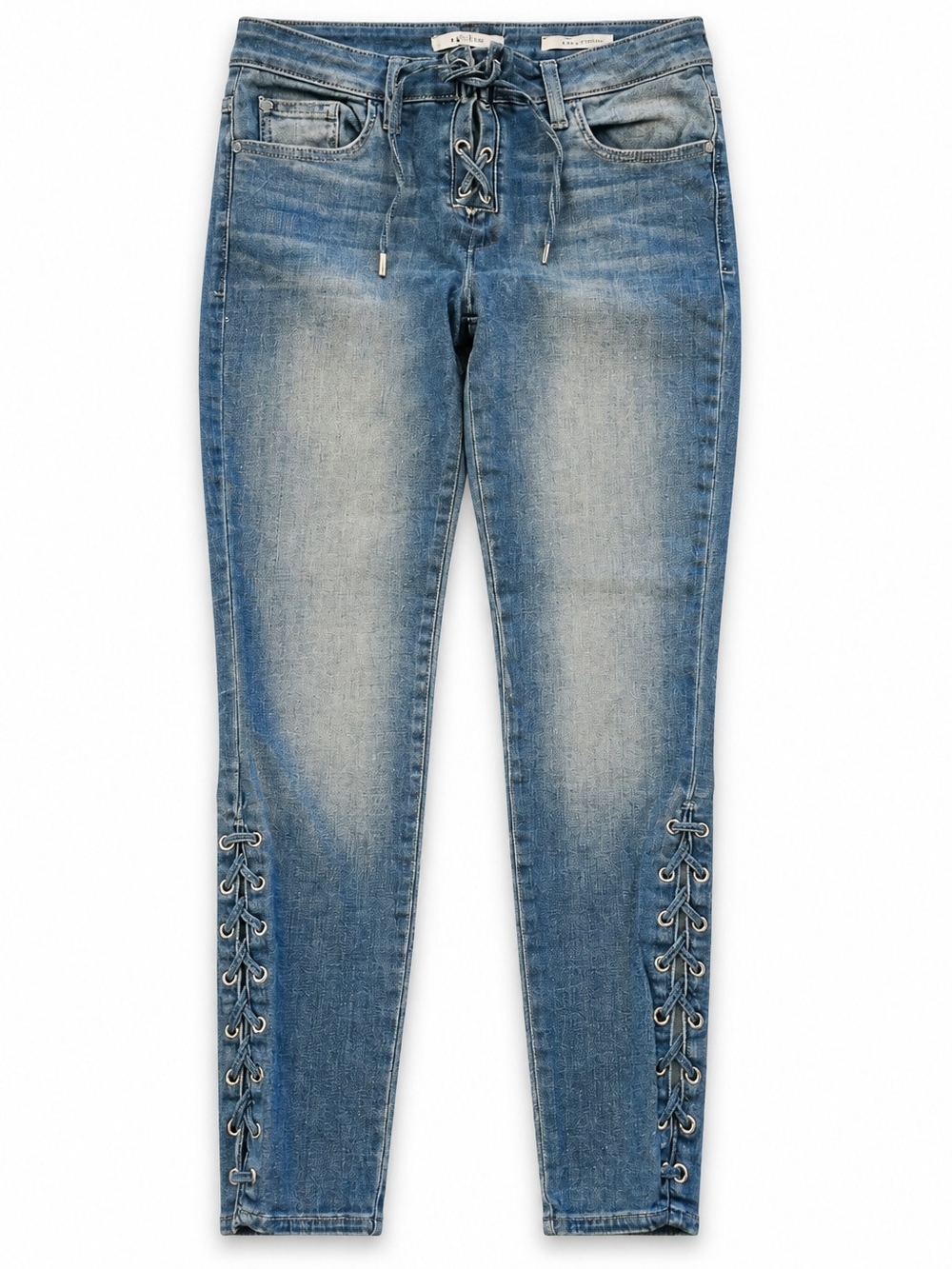 Women’s Guess Lace-Up Skinny Jeans - Blue Size 28